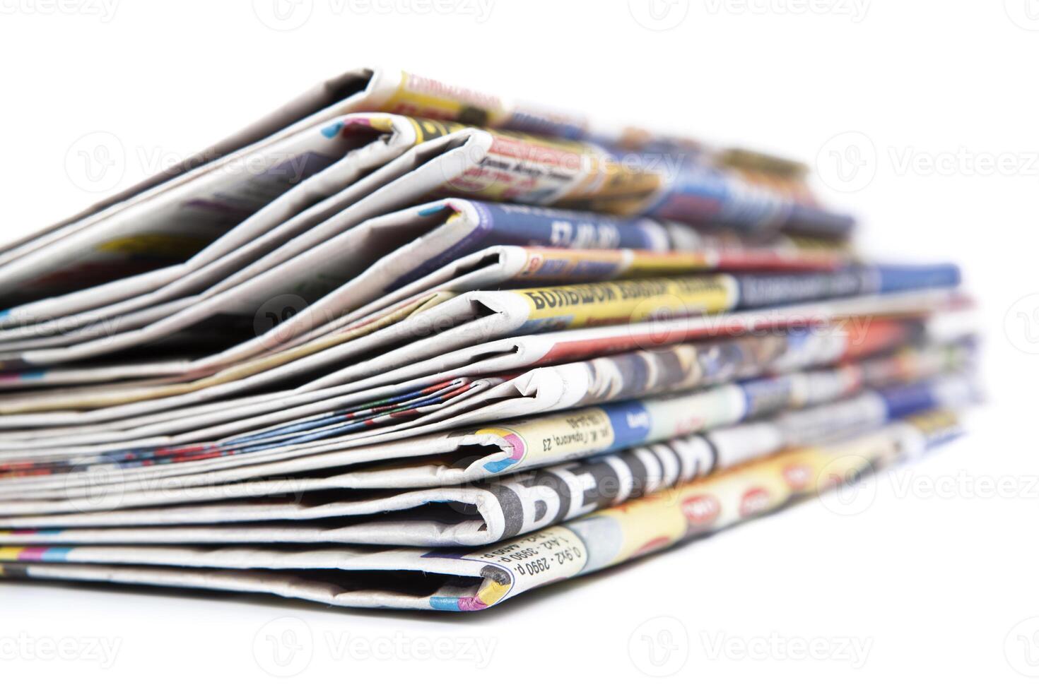 stack of newspapers close-up photo