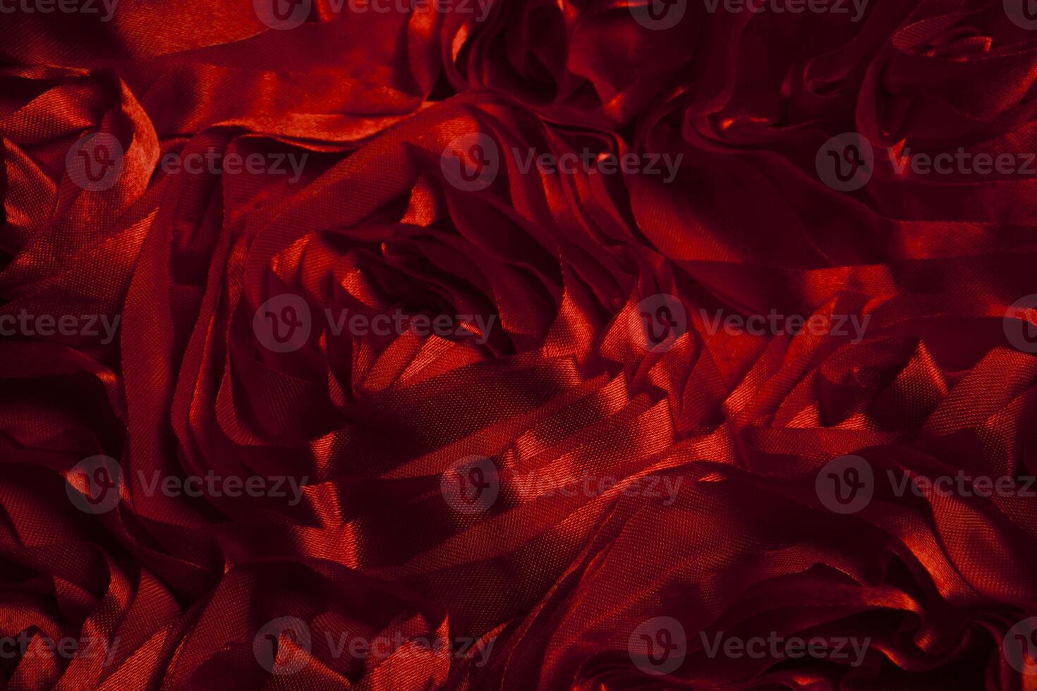 red cloth in the form of roses photo