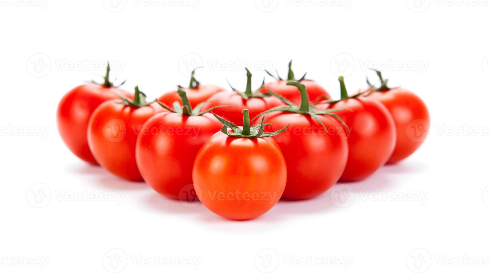 some red tomatoes on a white background photo