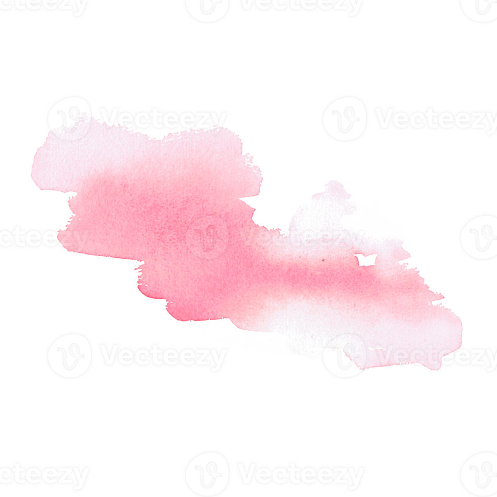 Blurred pink spot in a watercolor illustration. Drip for design of juicy products and backgrounds. Isolated from background png