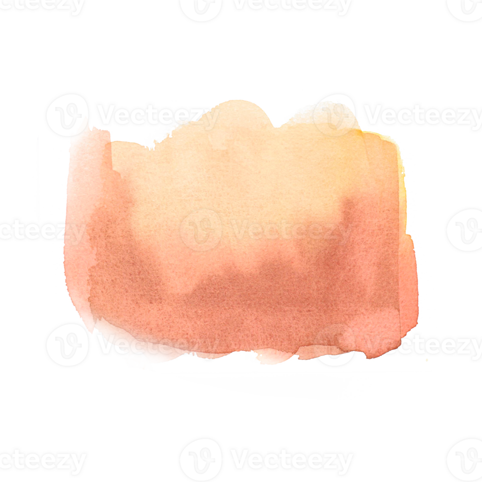 Blurred beige brown spot in watercolor illustration. Drip for design of juicy products and backgrounds. Isolated from background png