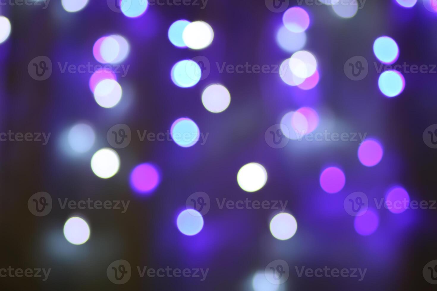 Abstract bokeh background. Blurred garland lights. photo