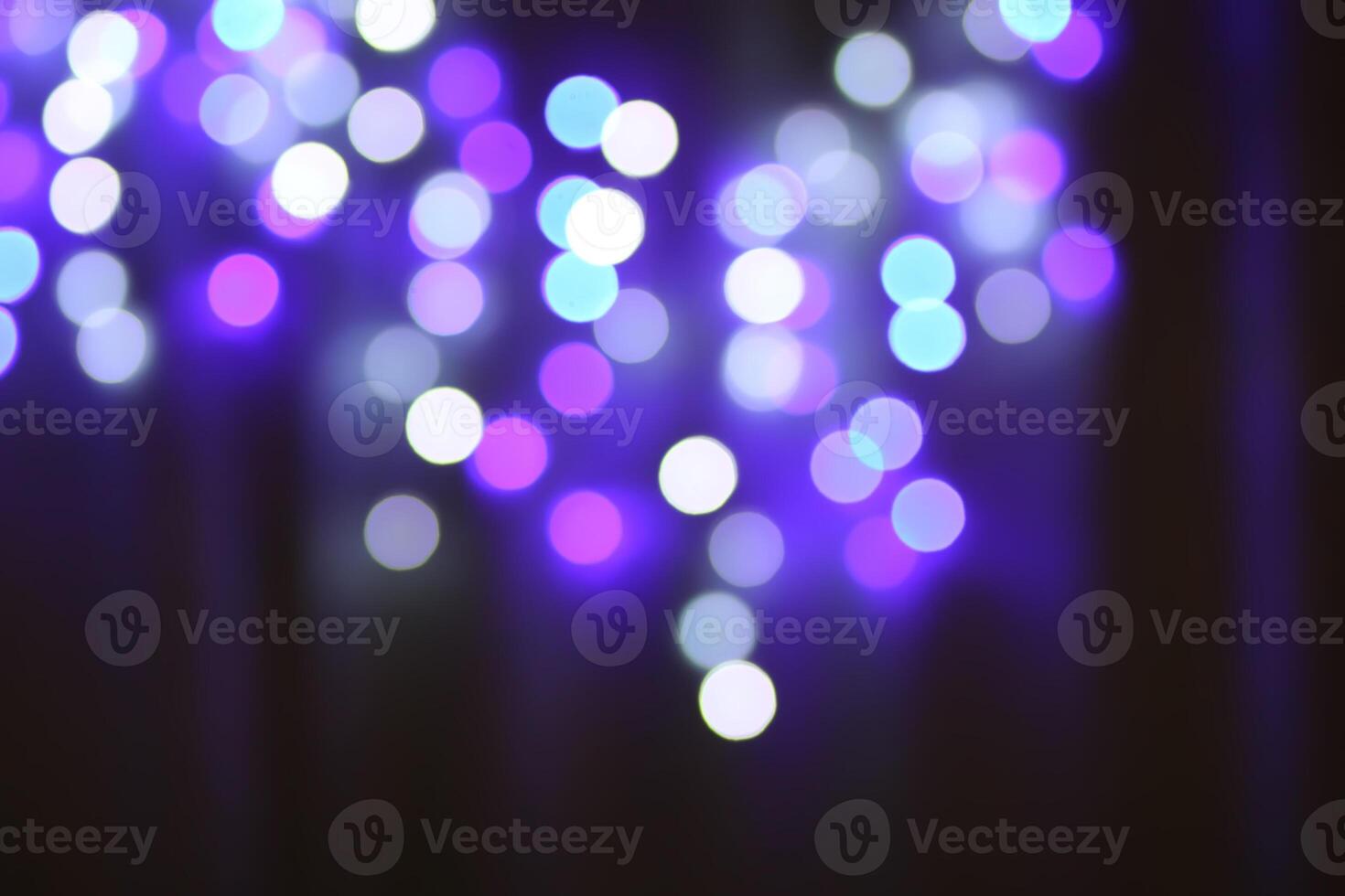 Abstract bokeh background. Blurred garland lights. photo