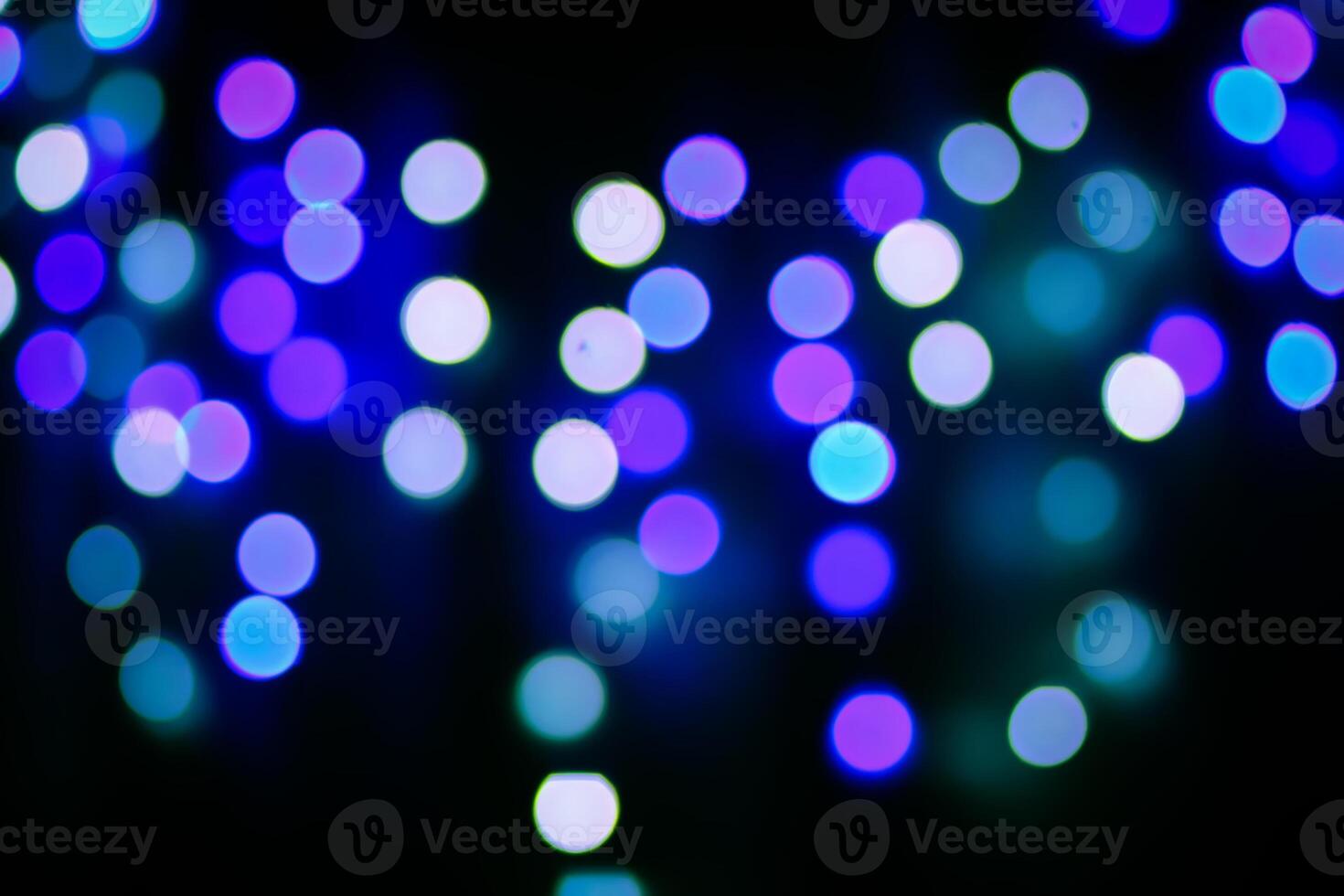 Abstract bokeh background. Blurred garland lights. photo
