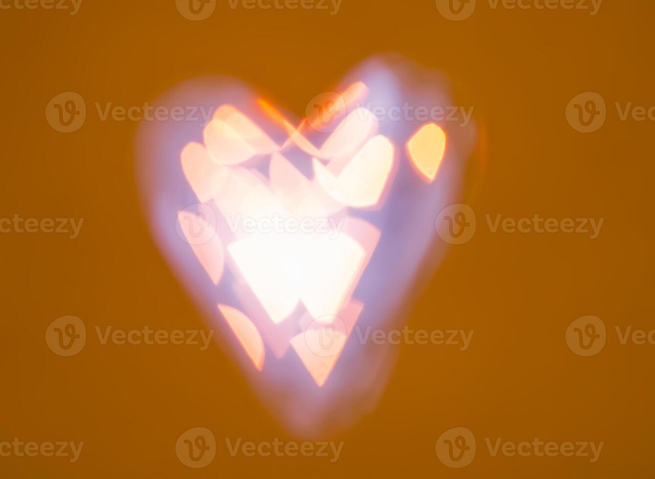 Heart bokeh colorful unfocused background. Valentine day concept. photo