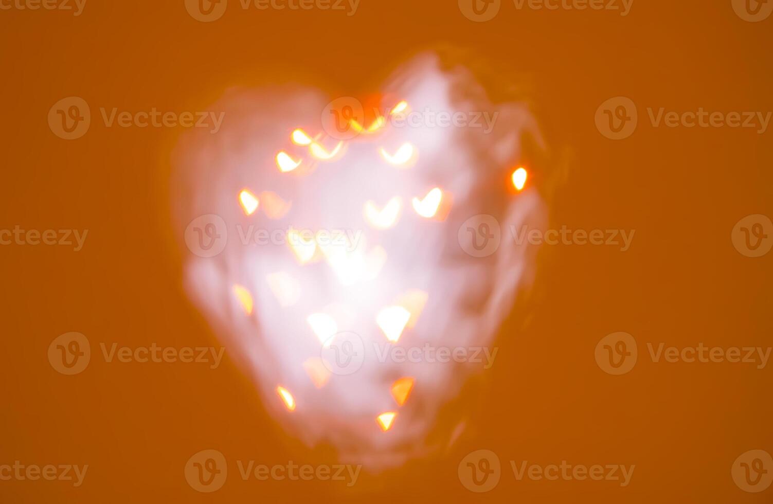 Heart bokeh colorful unfocused background. Valentine day concept. photo