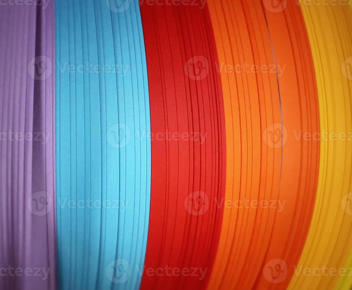 Colorful paper for quilling photo