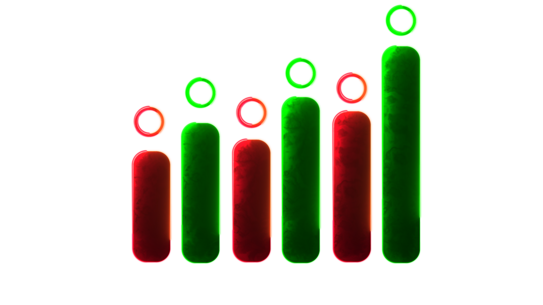 Glowing icon investment graph png