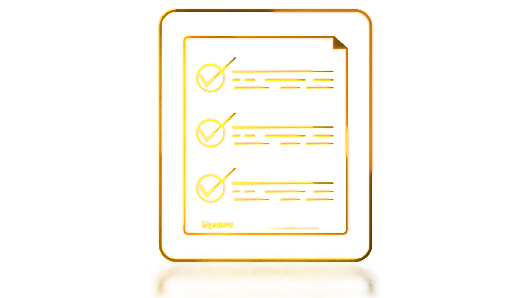 User Glowing icon electronic signature neon png