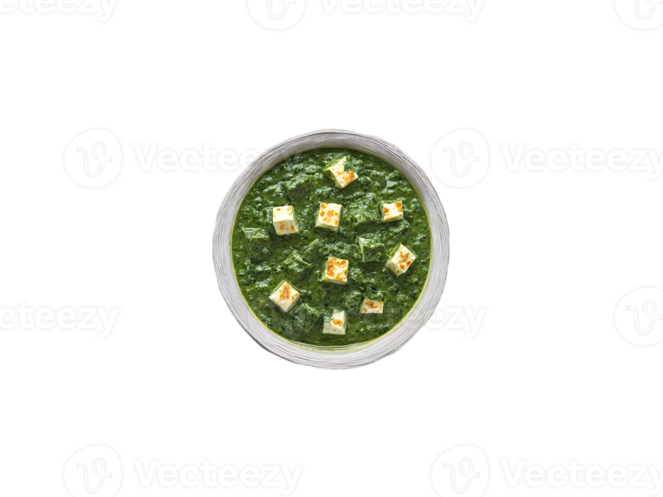 Palak Paneer Creamy palak paneer with soft paneer cubes in a puree of spinach png
