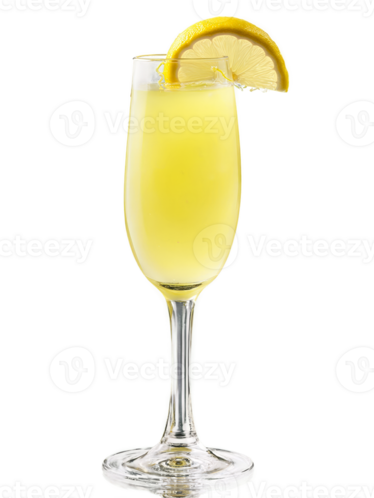 Limoncello Short glass with vibrant yellow liqueur and lemon zest twist png