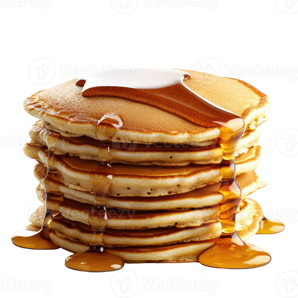 A stack of pancakes with syrup on top png