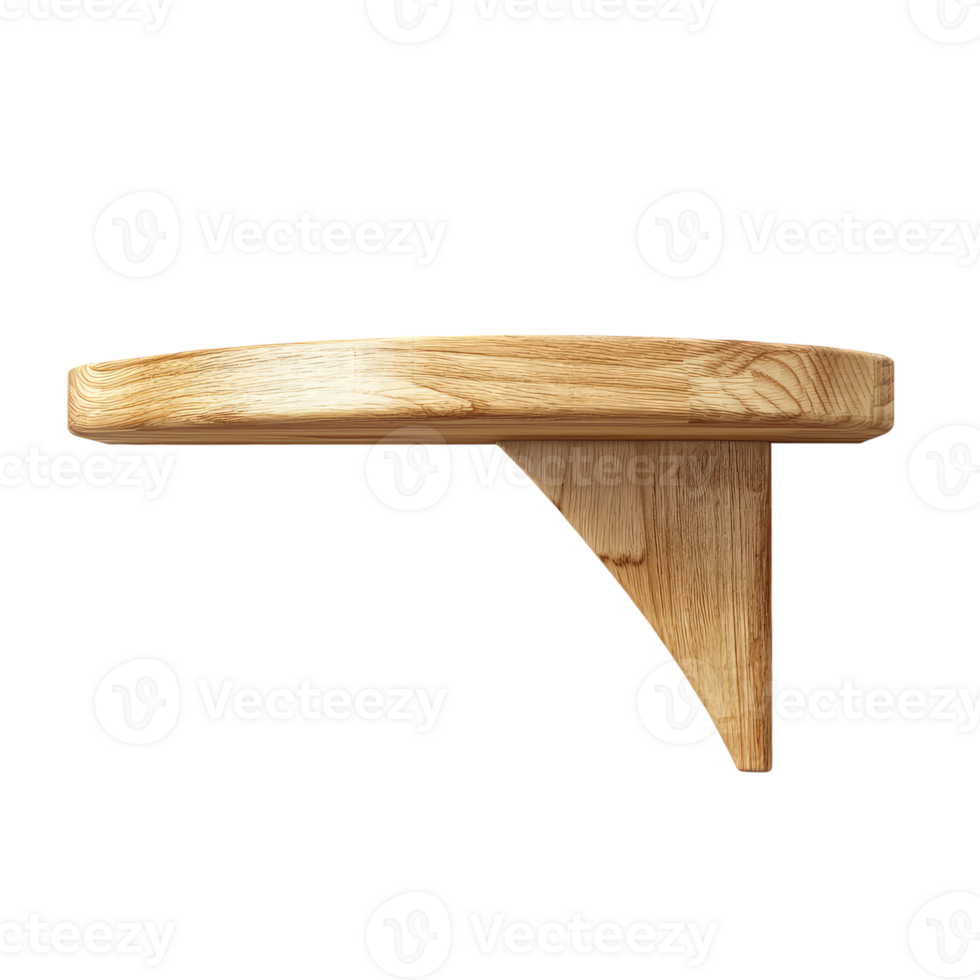 A Rustic Wooden Shelf, Perfect for Displaying Treasures or Adding a Touch of Natural Charm to Your Home. png