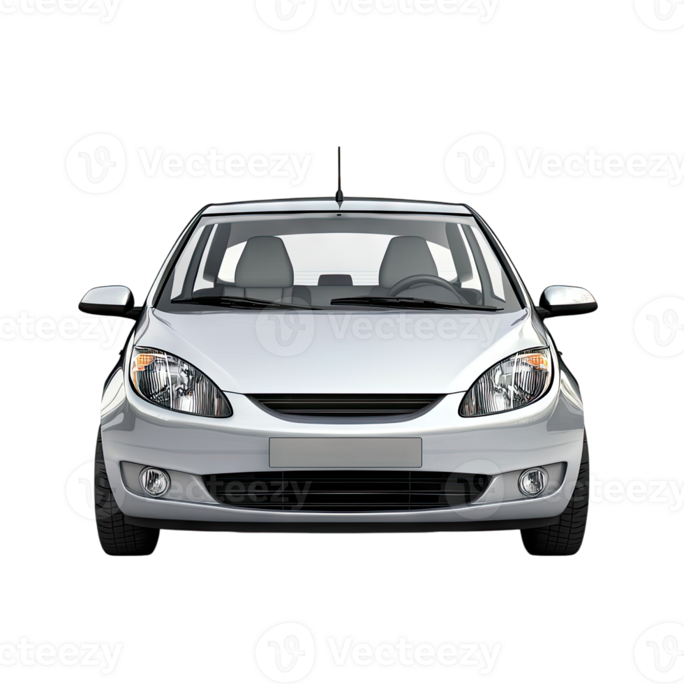 Sleek Silver Hatchback A Front View Perspective png