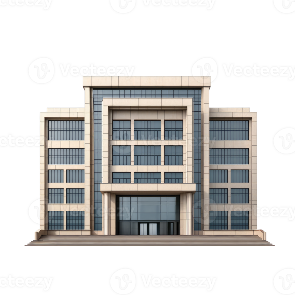 A 3d rendering of a large building png