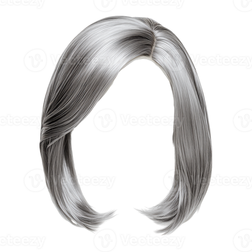 Silky Silver A Short Wig, Ready to Transform Your Look 49813670 PNG