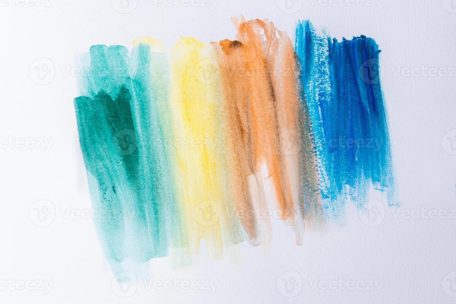 Abstract Watercolor Brush Strokes photo