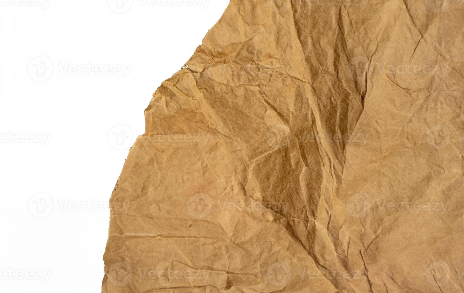 crumpled brown torn paper edge photo