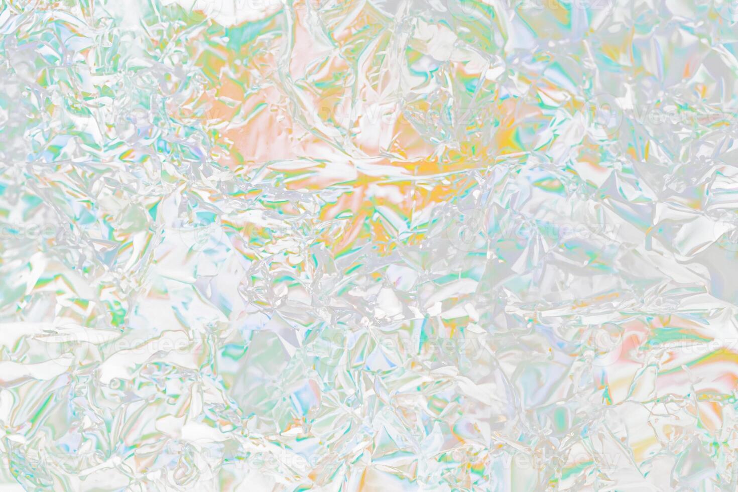 Crinkled Rainbow Foil Texture photo