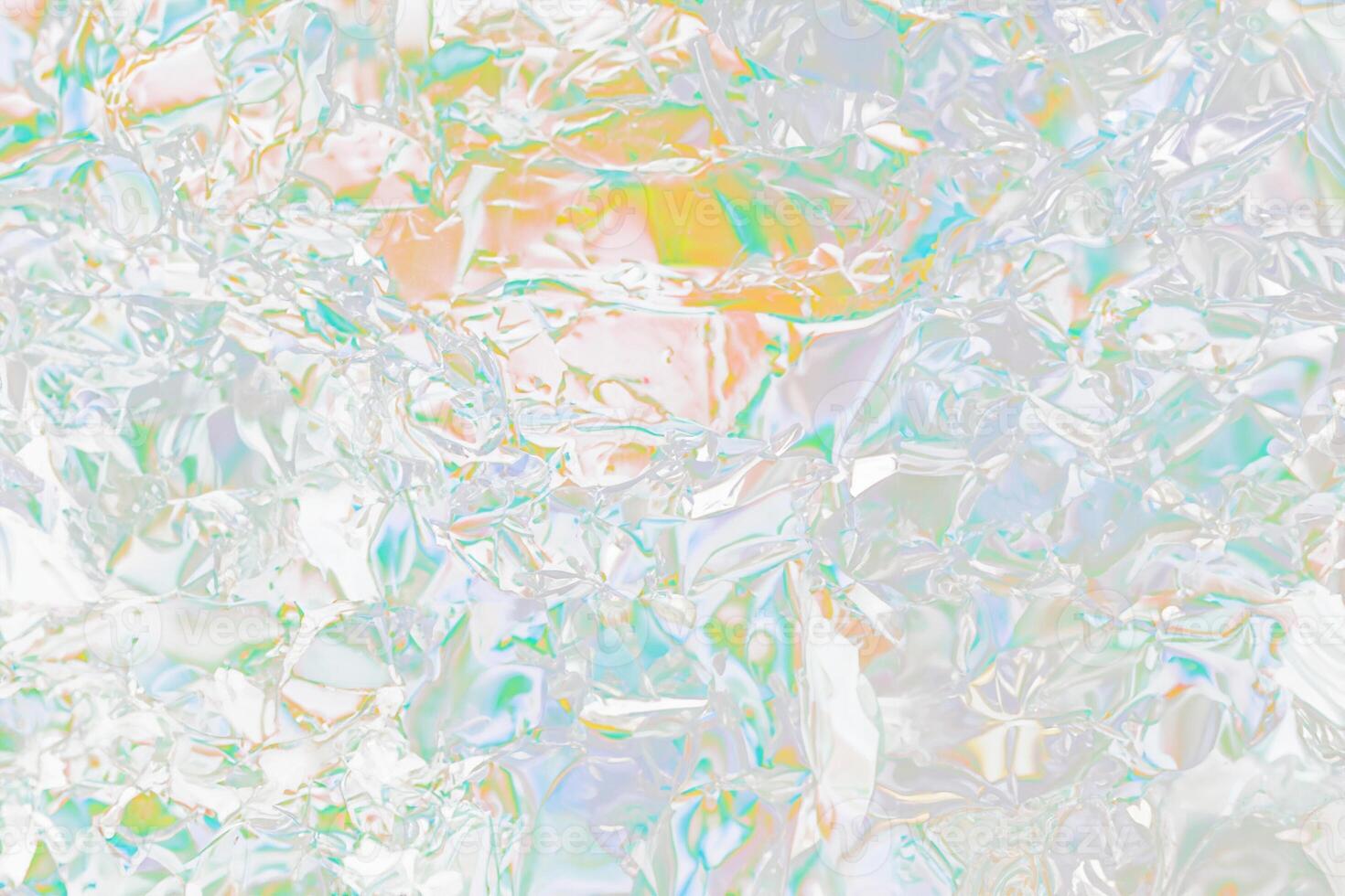 Crinkled Rainbow Foil Texture photo