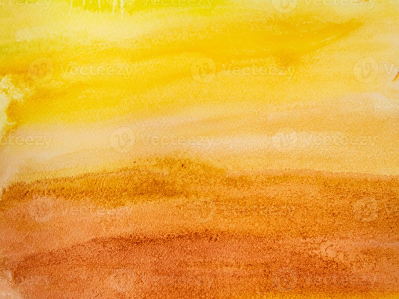 Abstract Gouache Art, Yellow, Orange, and Brown Strokes photo