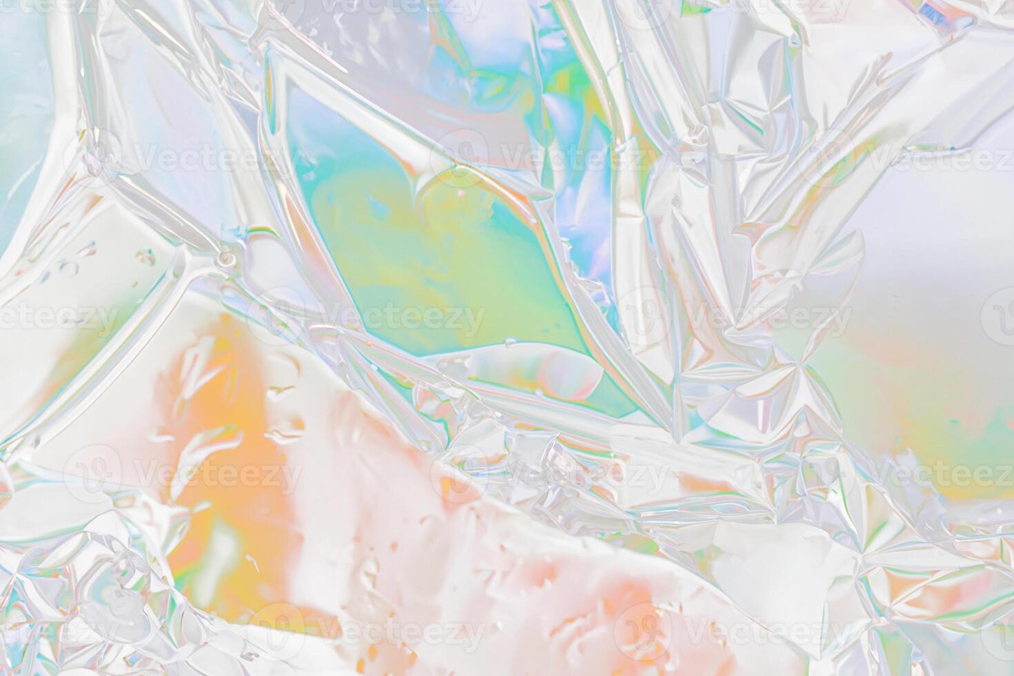 Close-Up of Glued Hologram Texture on Reflective Surface photo