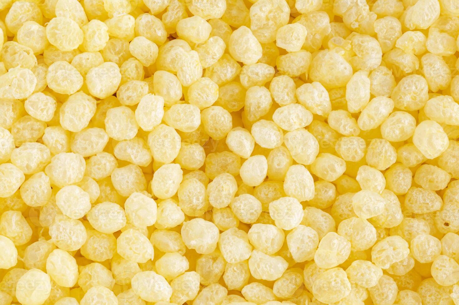 Puffed Rice Cereal Texture - Close-Up photo