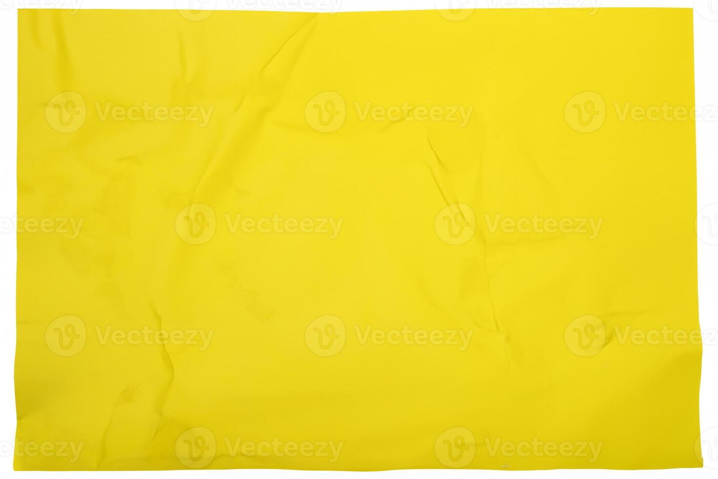 Close-up of Yellow Wrinkled Paper Texture Background photo