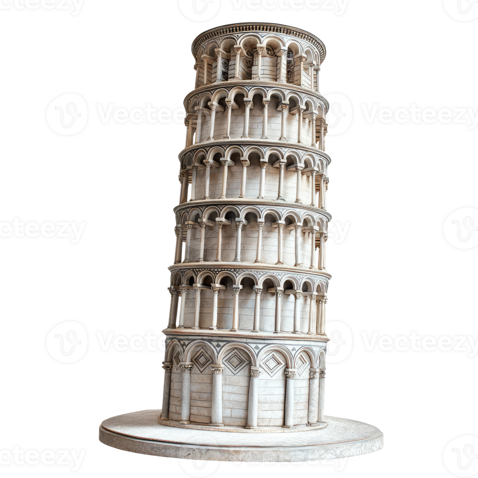 The Leaning Tower of Pisa A Miniature Masterpiece png