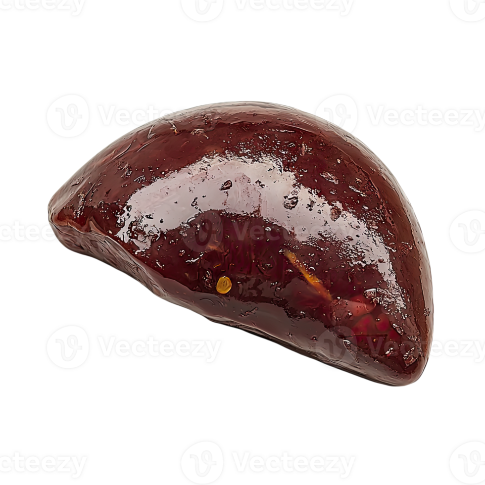 A Freshly Cut Liver A Deep Red, Moist, and Intriguing View. png