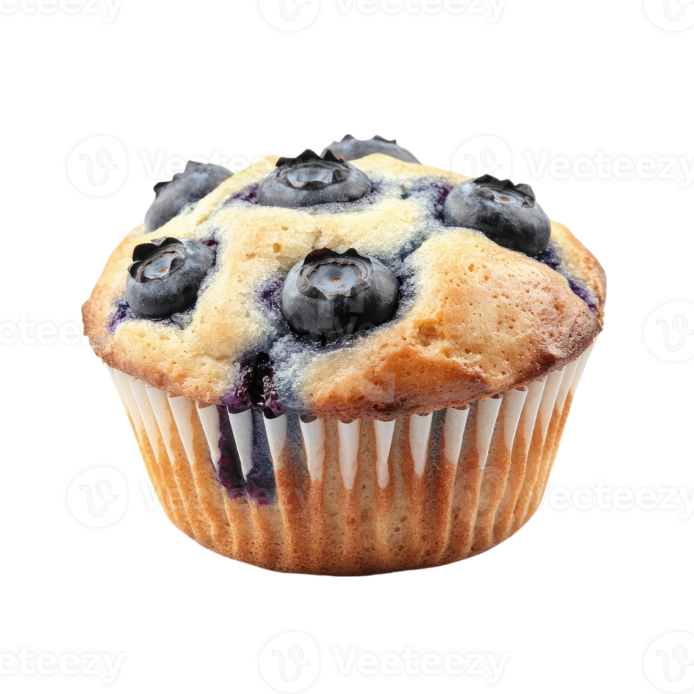A Single Blueberry Muffin, Perfectly Baked and Ready to Enjoy png