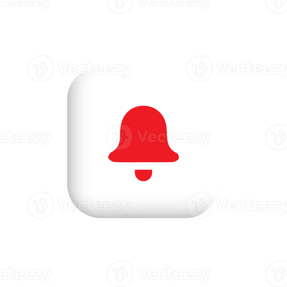Notification bell icon red png