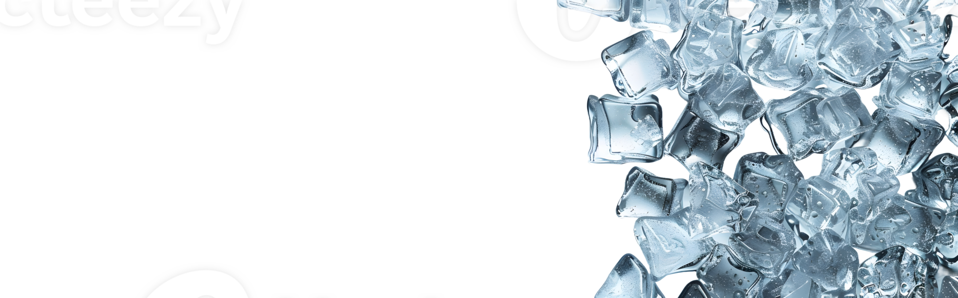 Ice cubes arranged in the shape png