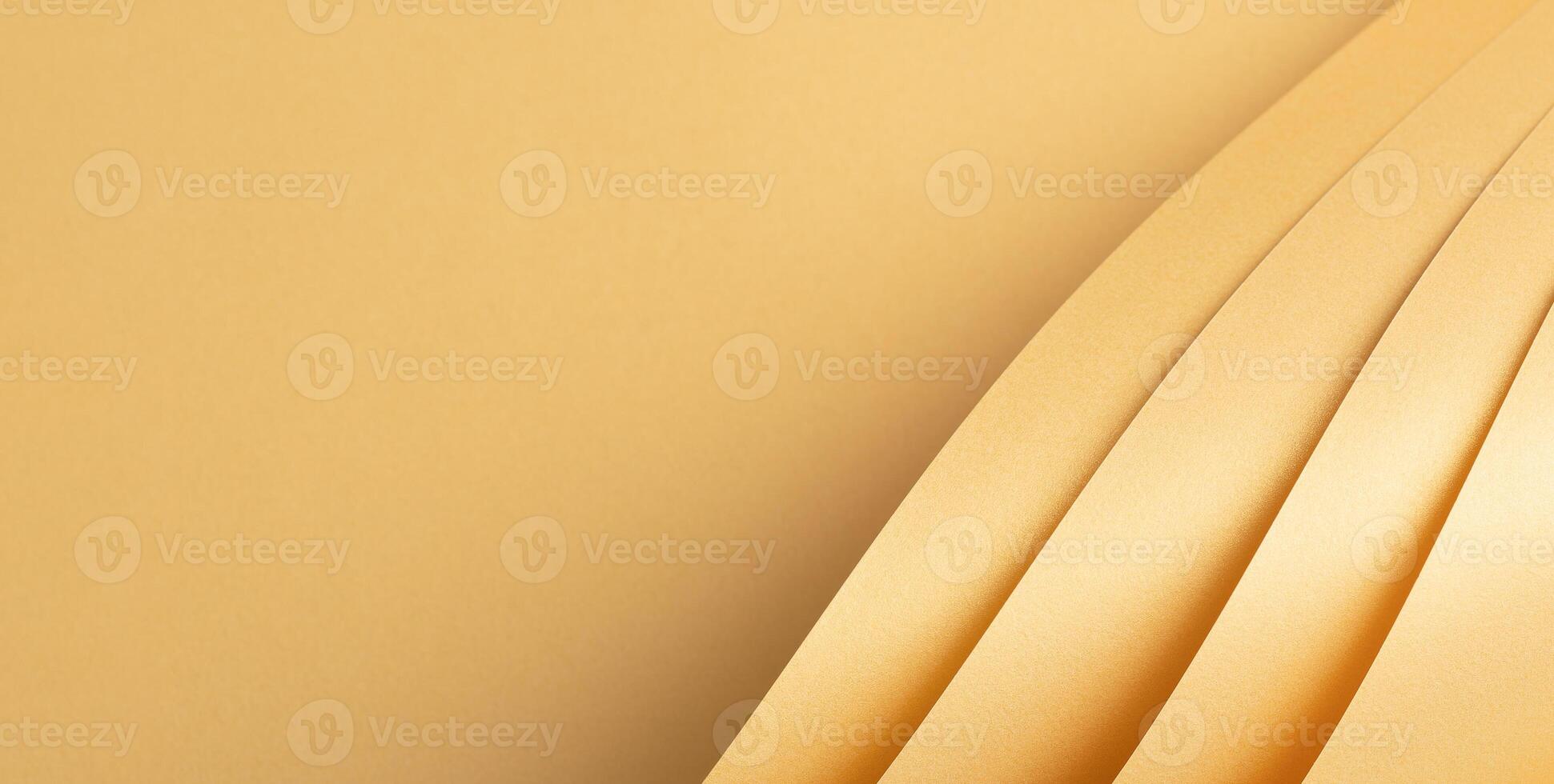Yellow color paper background, smooth glowing shining texture, folded sheets photo