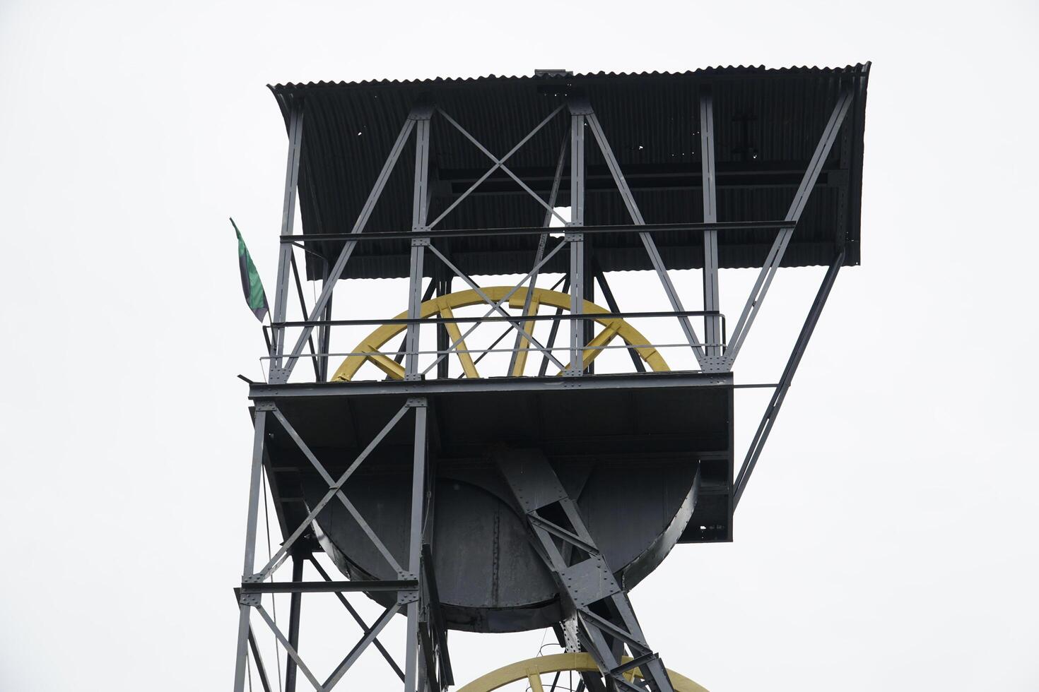 Nowa Ruda, Poland - August 4th, 2024 - Coal mine shaft - elevator photo