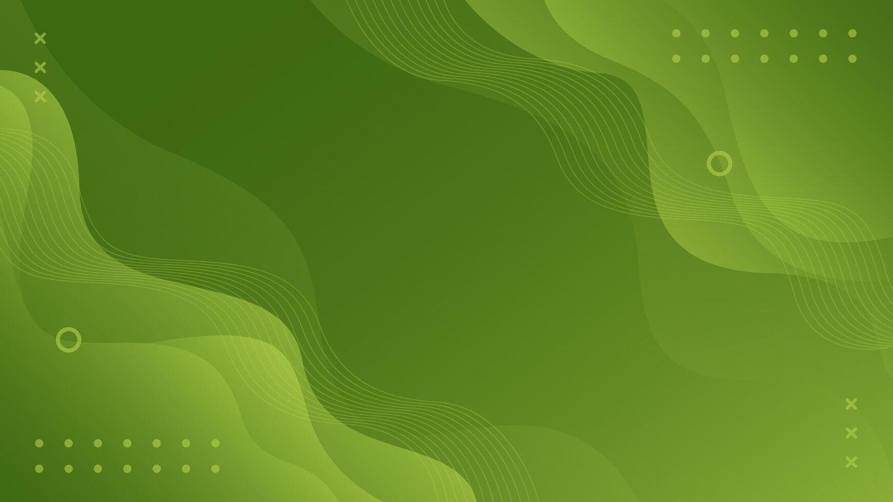 Abstract green gradient fluid wave background, modern geometric wallpaper vector