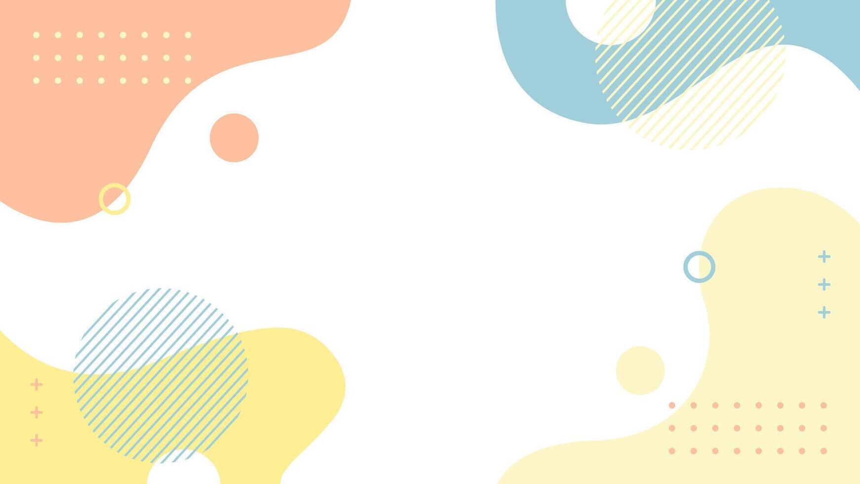 Abstract pastel paper cut banner background, Simple asymmetrical wallpaper vector