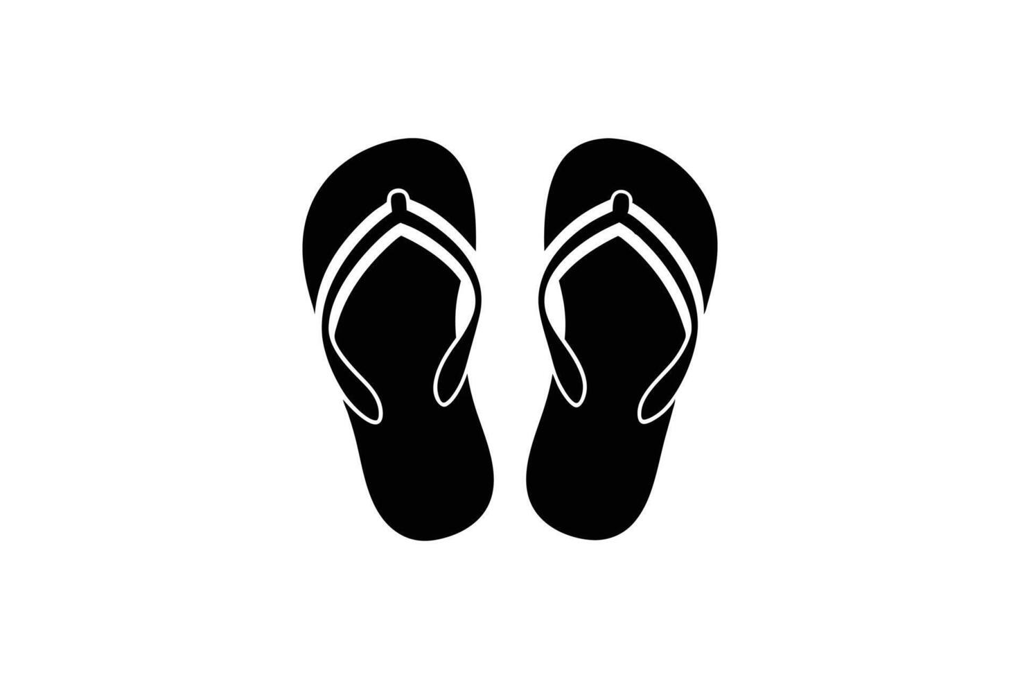 Colorful flip flops with cartoon and line art design for summer-themed projects vector