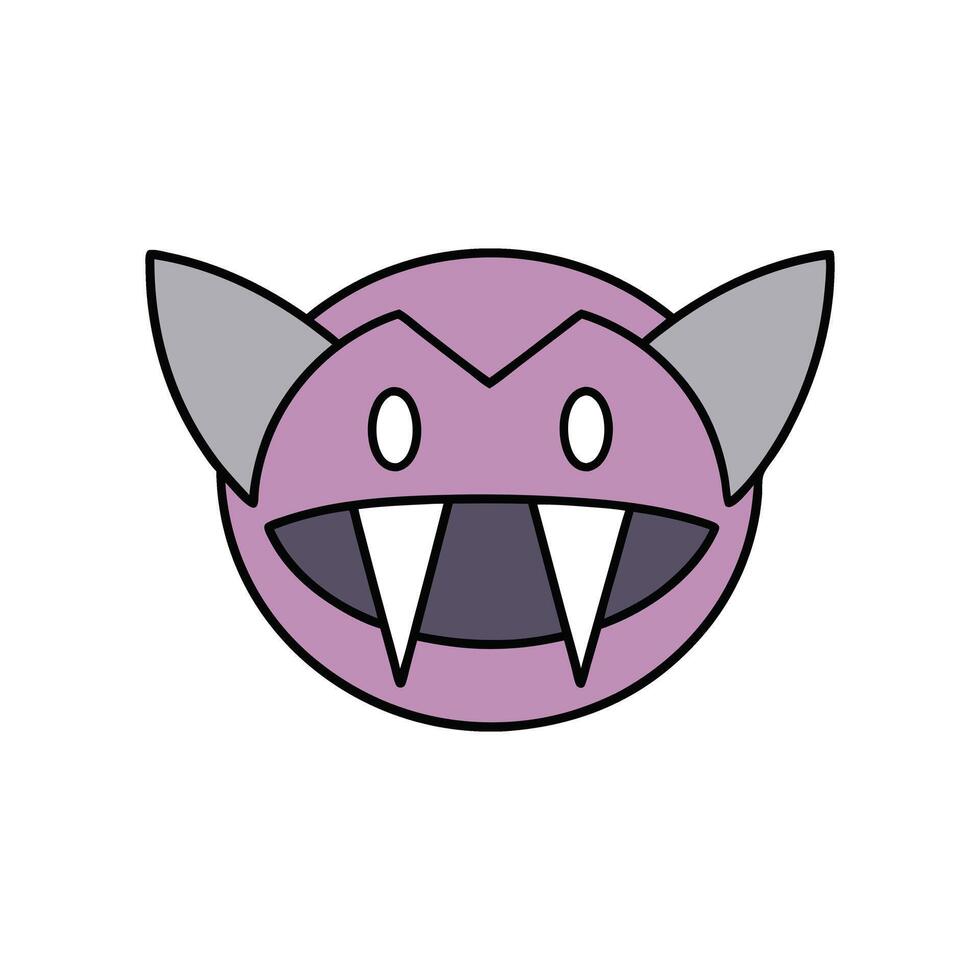 Vampire Fangs Illustration Cartoon Clipart and Line Art Design vector