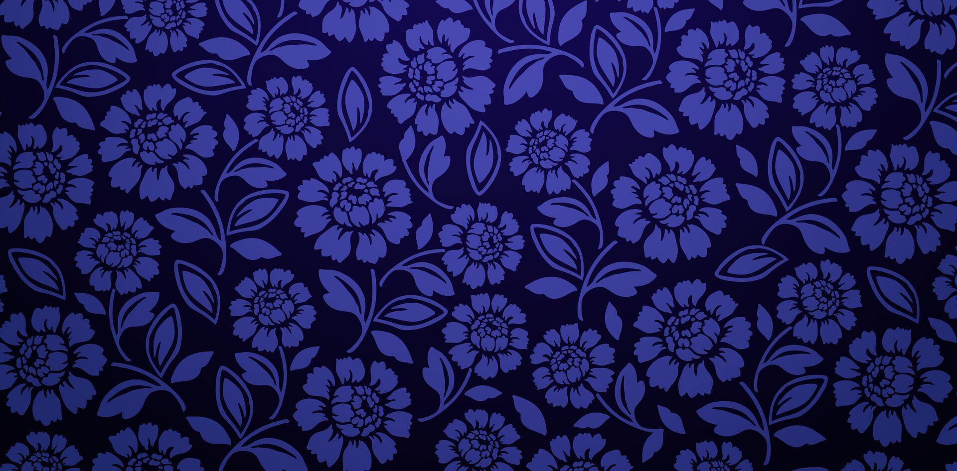 floral pattern with flowers peony with a dark blue backgrounds for wallpaper the bedroom, patterned fills, webs pages, surface textures, book covers, fabrics printing, textiles tiles interior vector