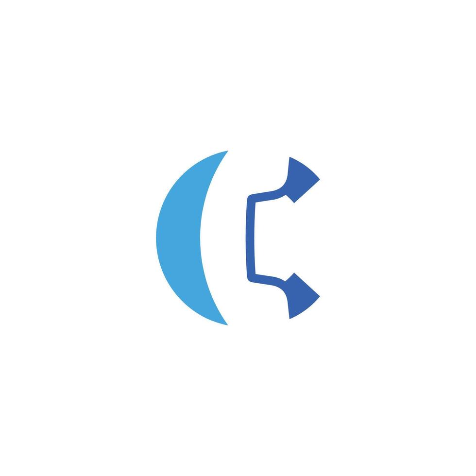 modern C phone initial letter logo design vector