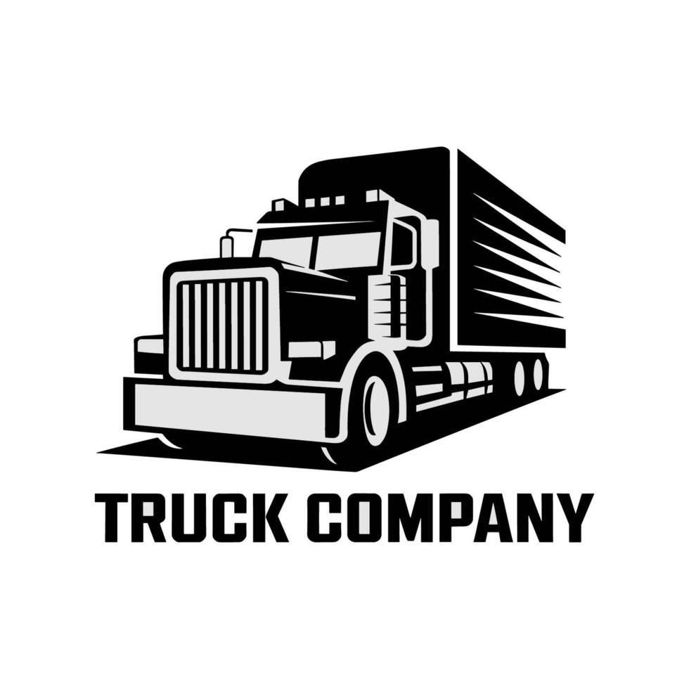 truck company minimalist logo vector
