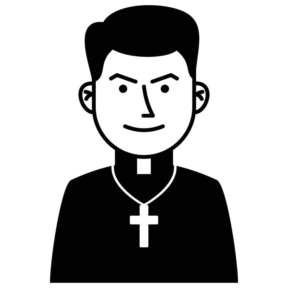 Pastor Avatar Outline vector