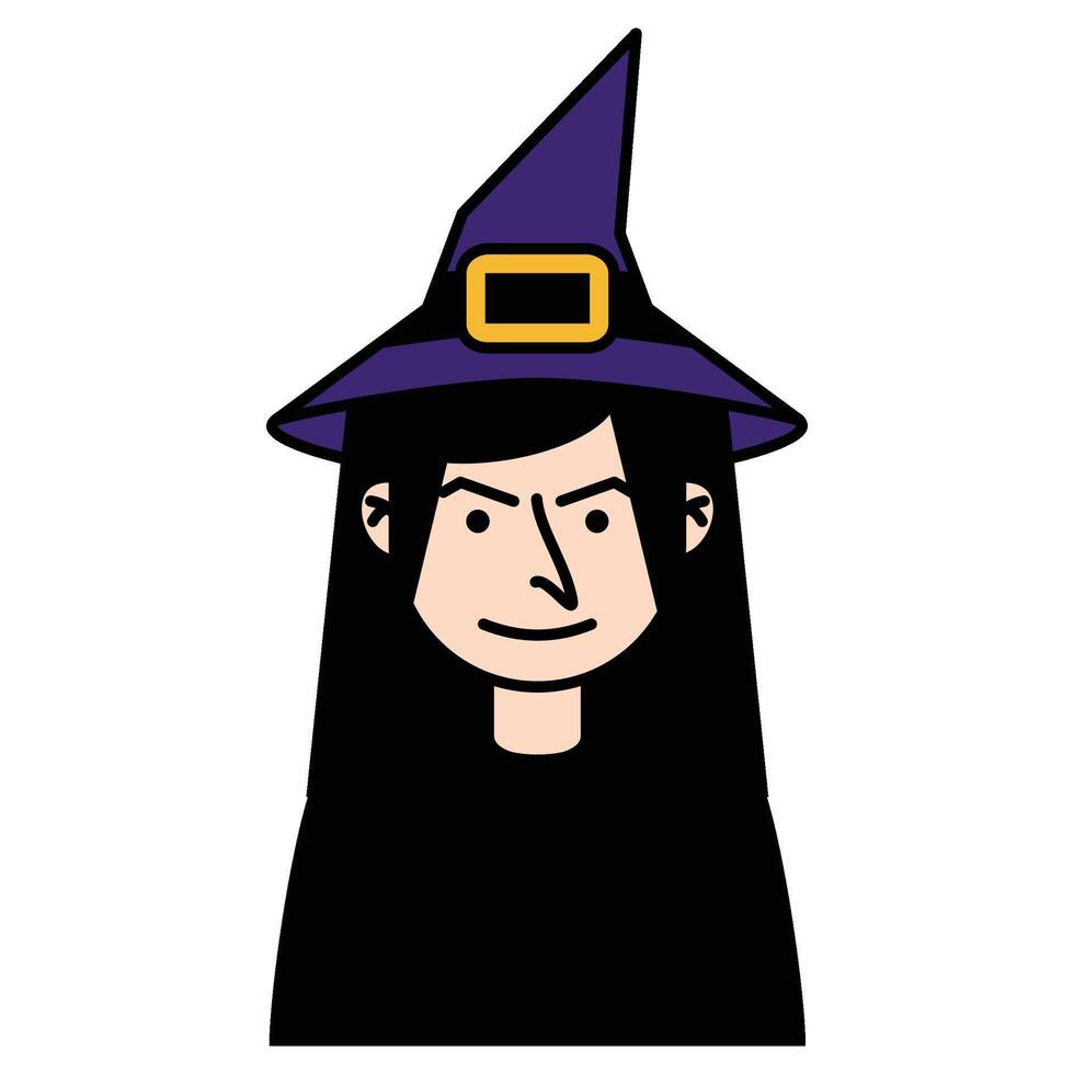 Halloween Witch Avatar vector