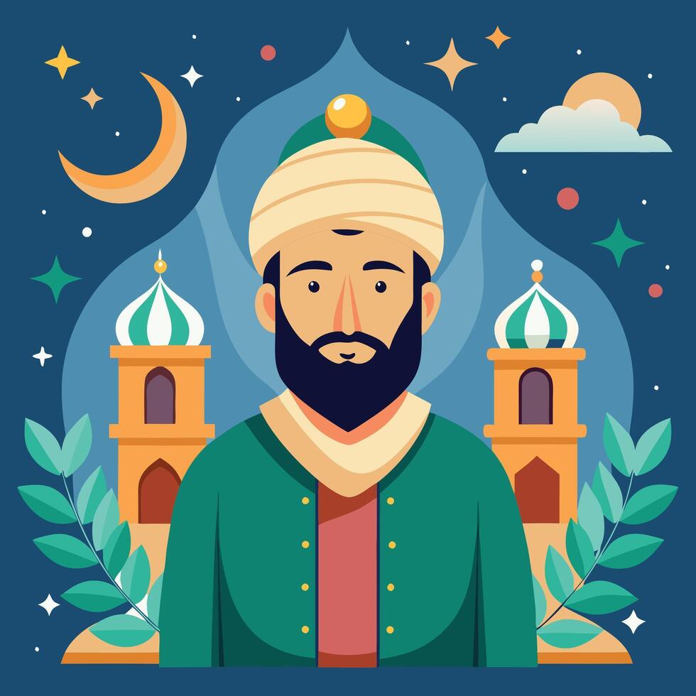 Vibrant Islamic New Year Illustration in Flat Style vector