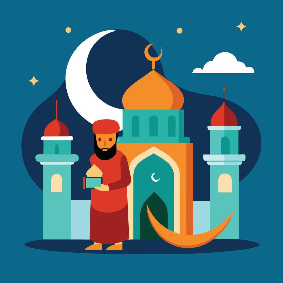 Flat Colorful Design for Islamic New Year vector