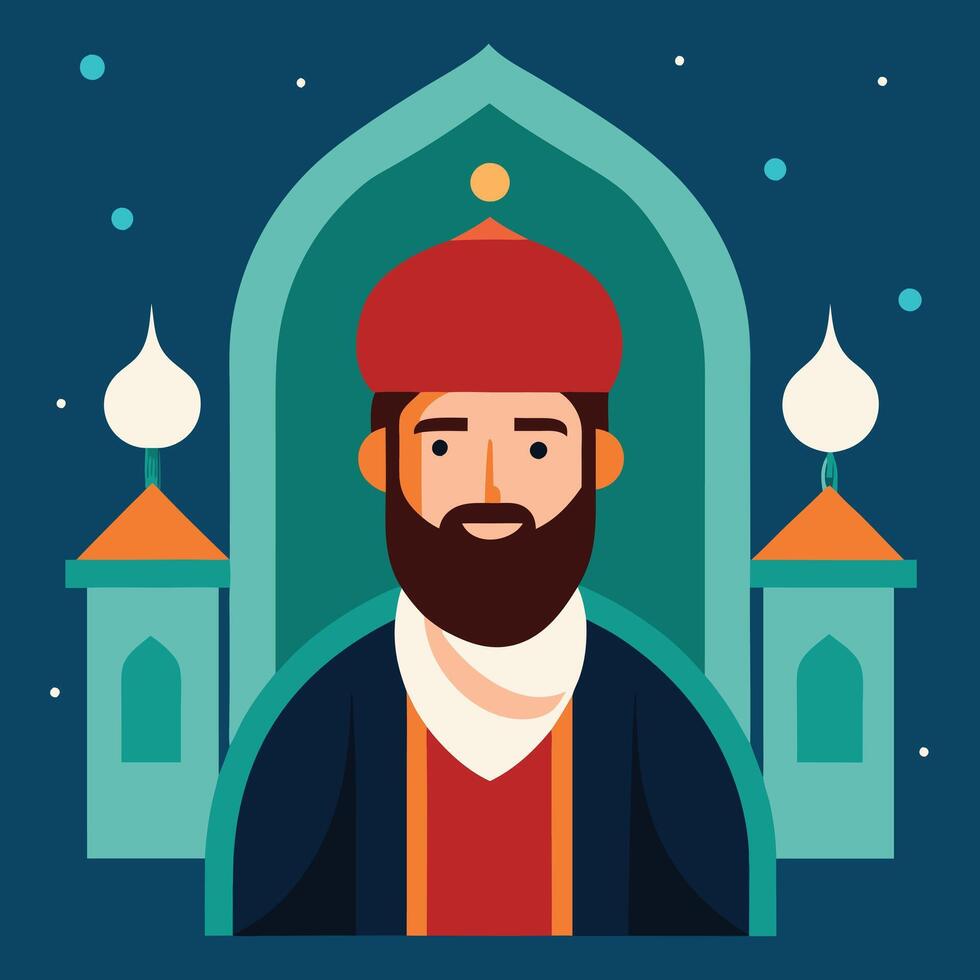 Creative Flat Illustration Art for Islamic New Year vector