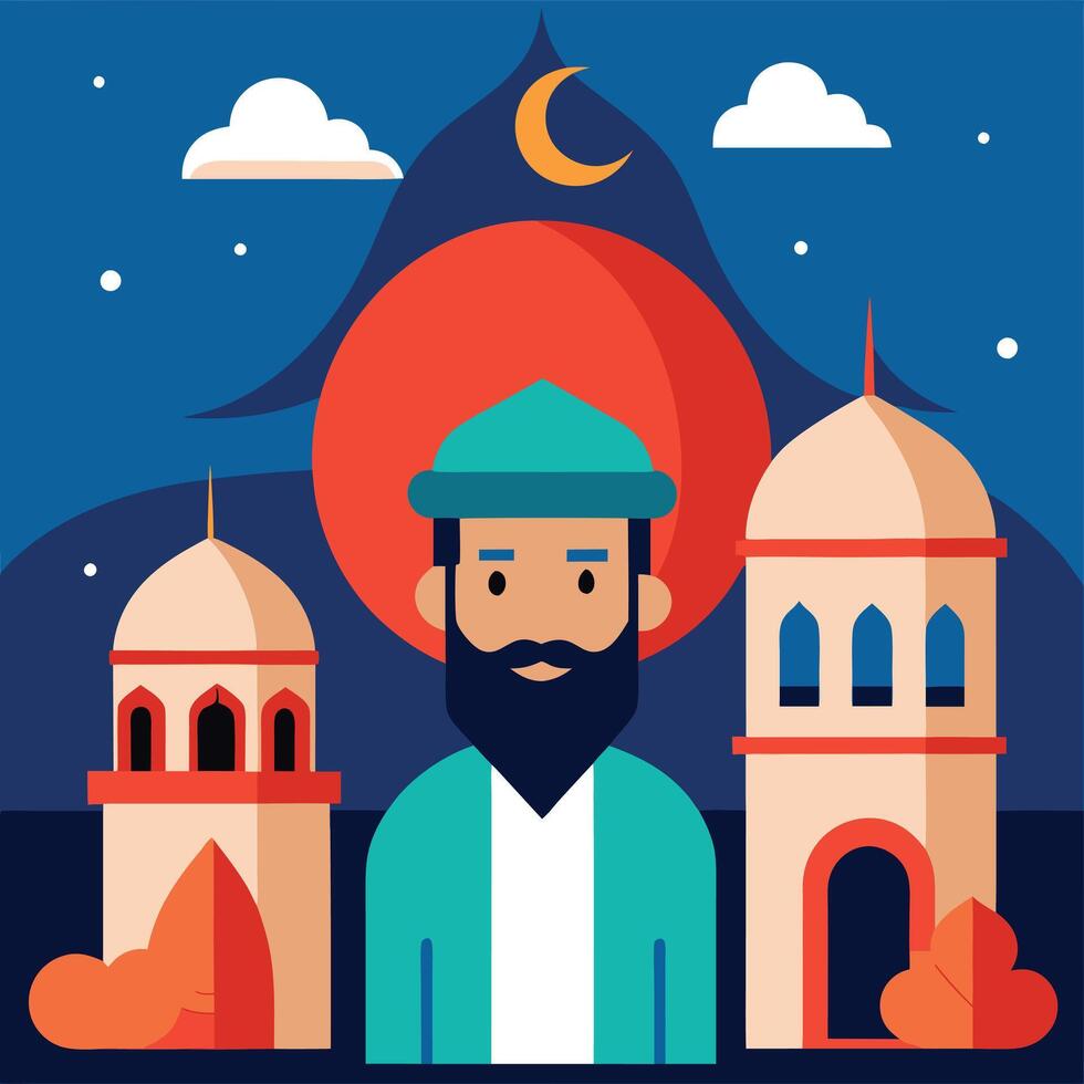 Festive Flat Design for Islamic New Year Celebration vector