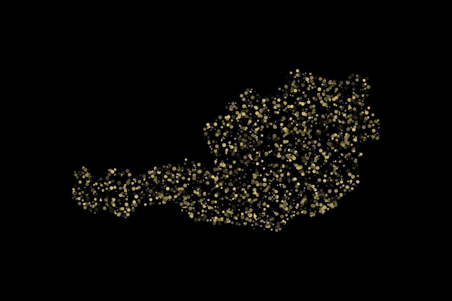 Golden austria country map border circles abstract background vector