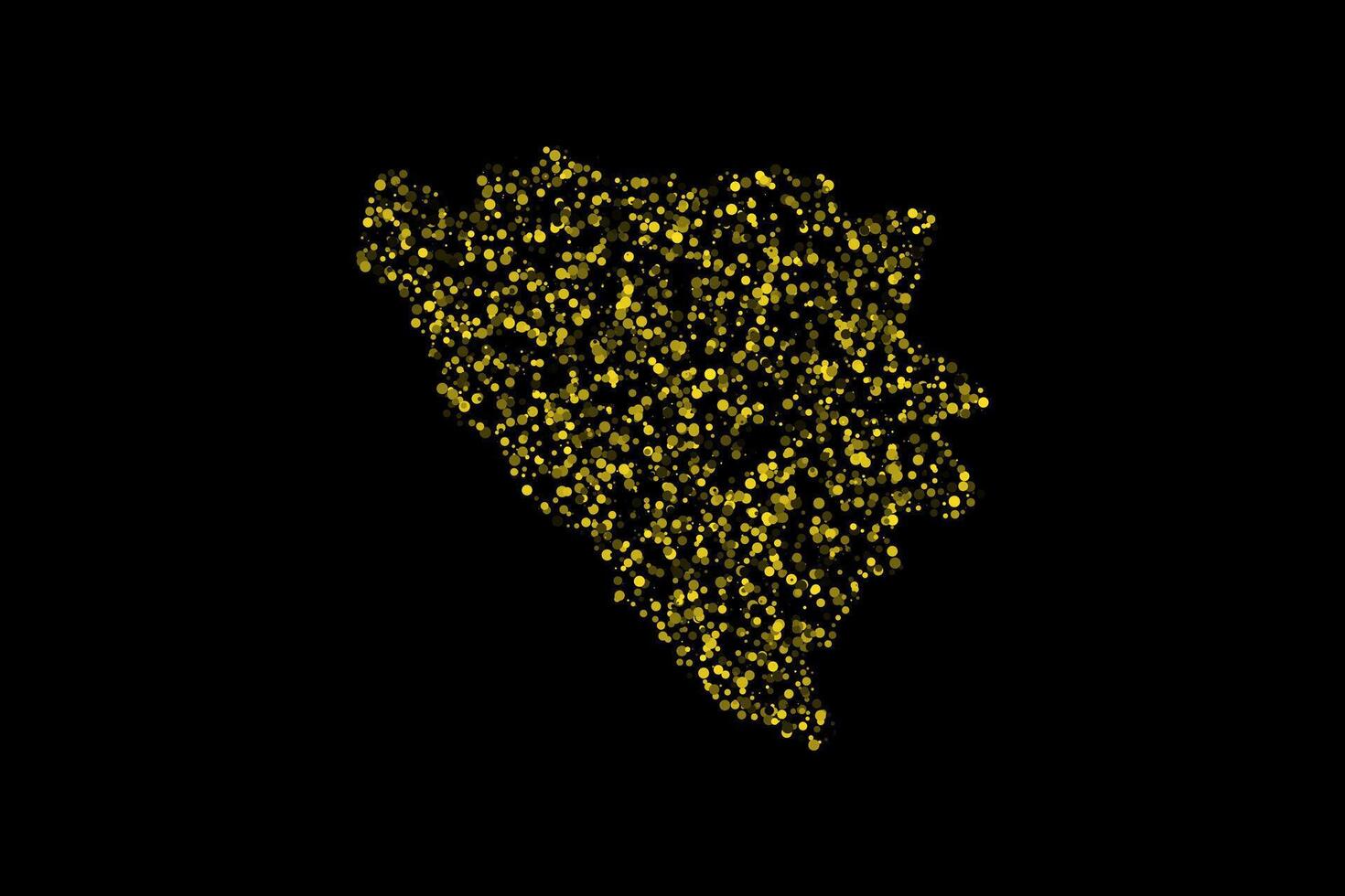 Yellow bosnia and herzegovina country map border circles background vector